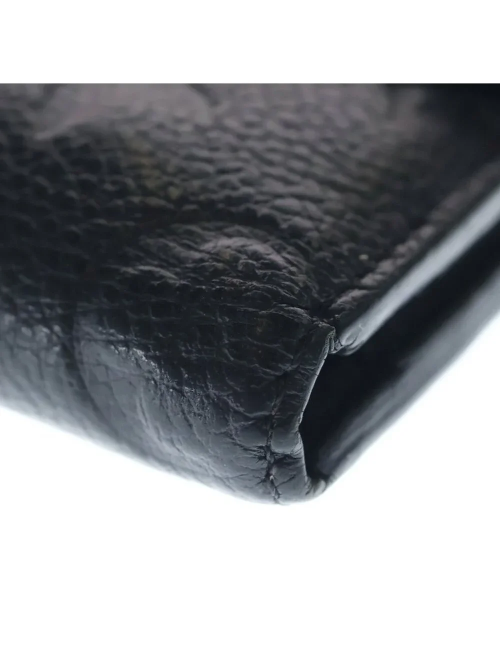 Louis Vuitton Empreinte Portefeuille Zoe Leather Wallet Trifold Gold Black